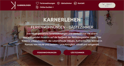 Desktop Screenshot of karnerlehen.de